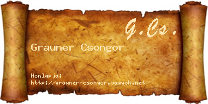 Grauner Csongor névjegykártya
